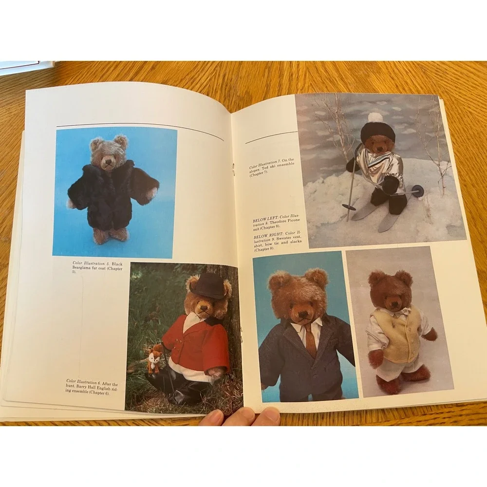 2 Vintage Teddy Bear Outfit Pattern Books Dressing All-American Haute Couture